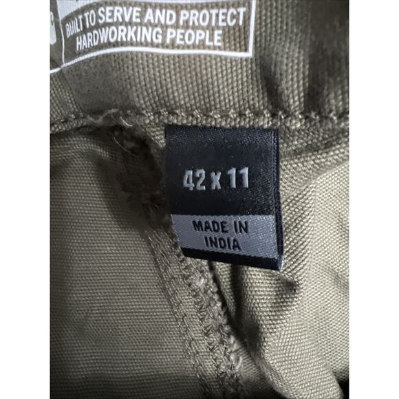 Carhatt Relaxed Fit Mens Cargo Carpenter Shorts Green Rugged Flex Work 42x11 - Picture 10 of 12